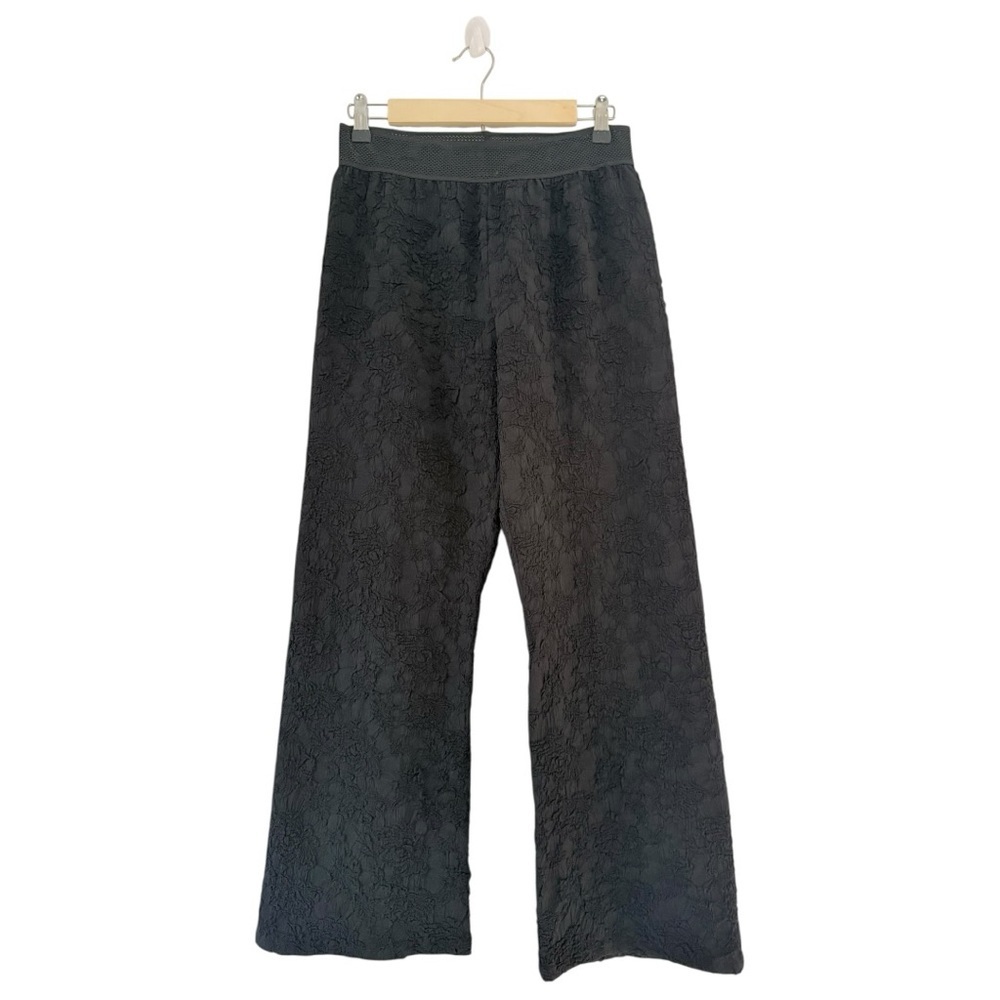 STINE GOYA Marc Textured Solid Pants Black Size S Stretch Effortless Travel Wear